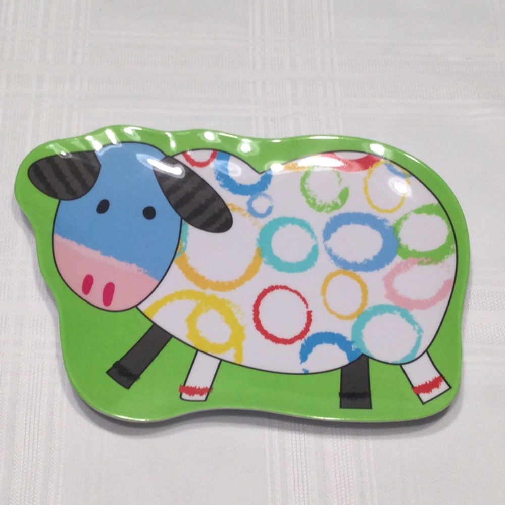 Lamb Shaped Children’s Durable Plastic Plate